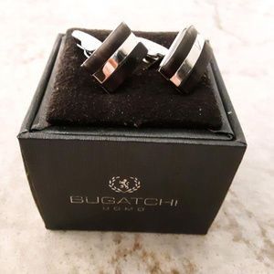 Bugatchi Men's Cuff Links New In Box Silver/Black
